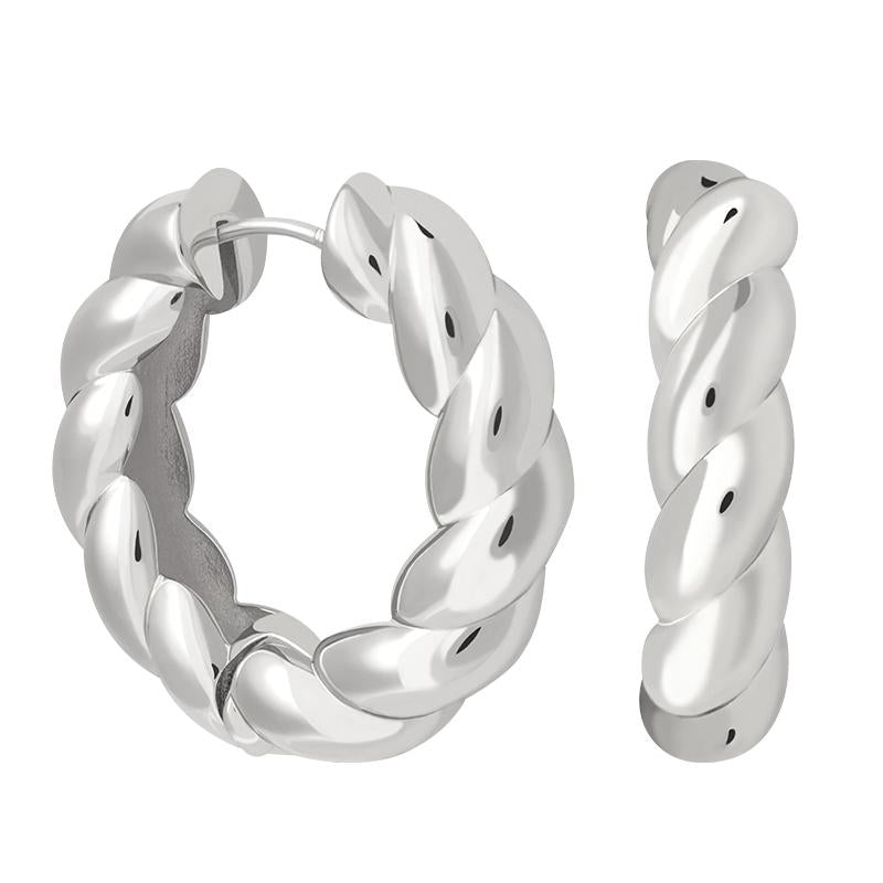 Astrid & Miyu -Chunky Rope Hoops- Silver