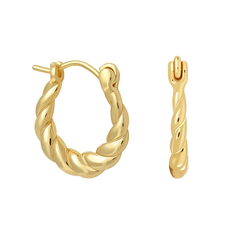 Astrid & Miyu -Twisted Mini Hoops- Gold