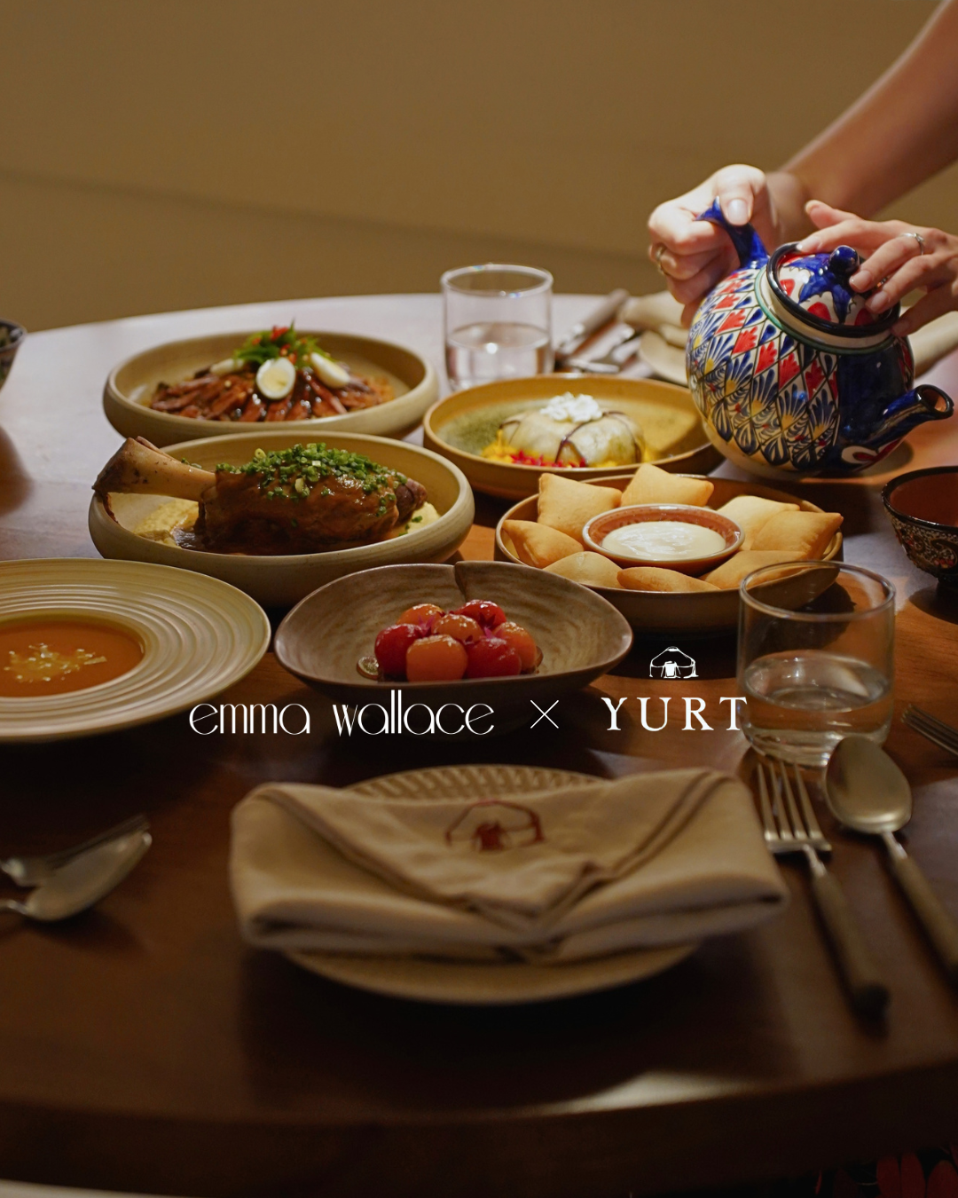 Dinner at YURT, in colour