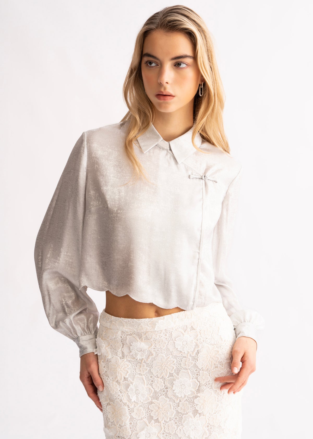 Chen Blouse -Silver