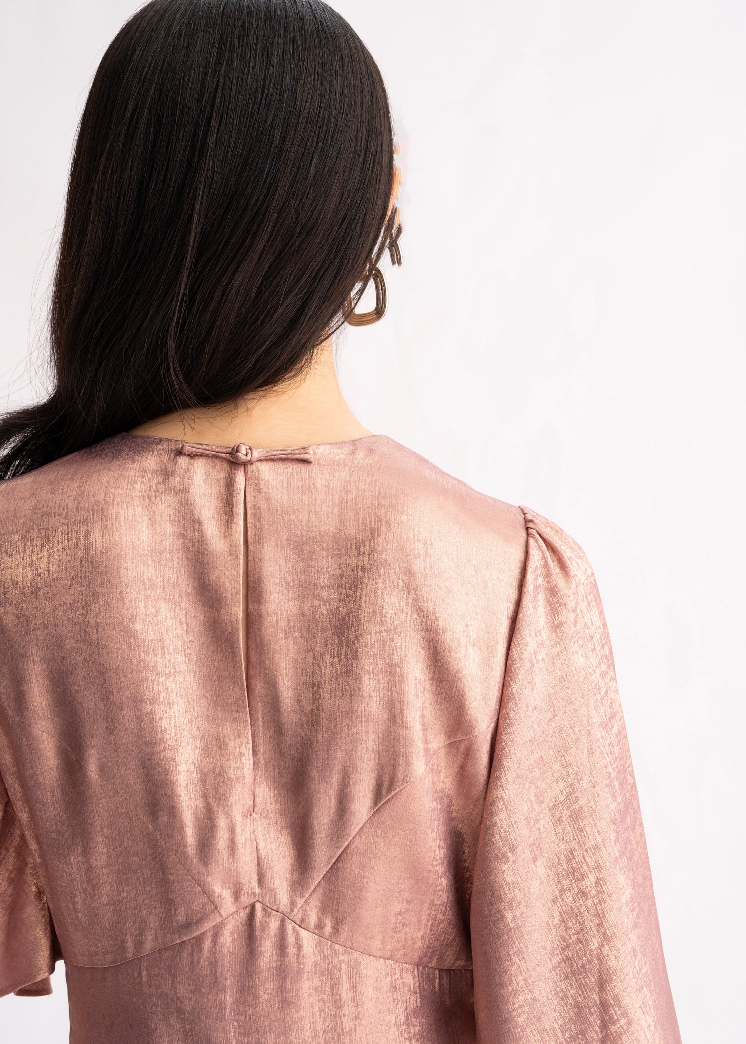 Mei Dress -Metallic Pink