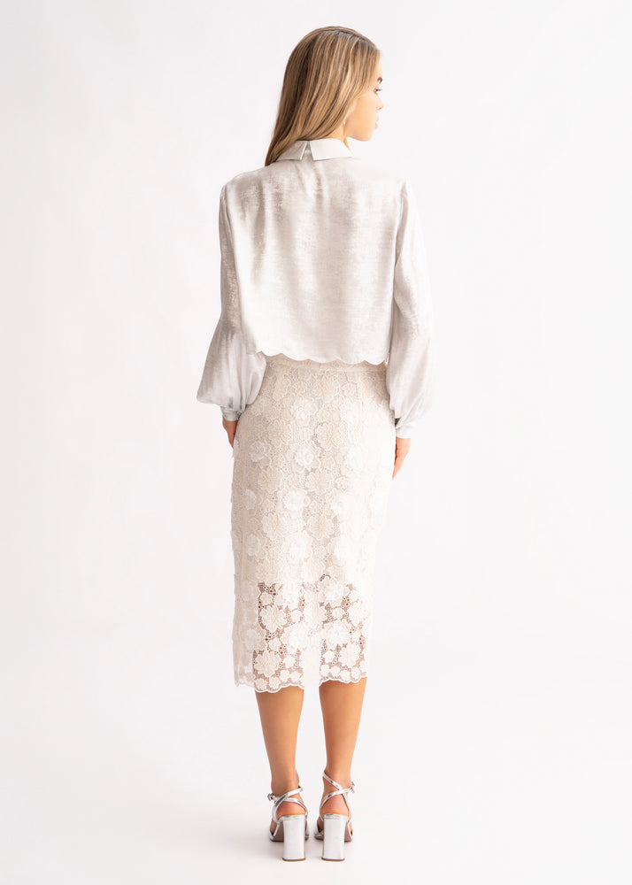 
                  
                    Yan Skirt- Off White Lace
                  
                