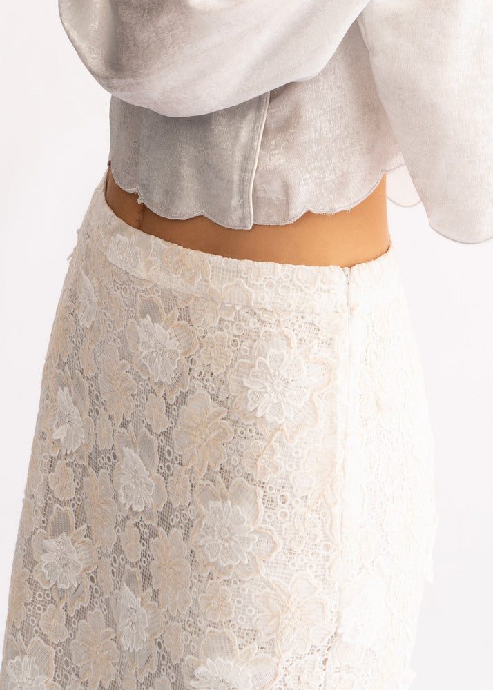 
                  
                    Yan Skirt- Off White Lace
                  
                