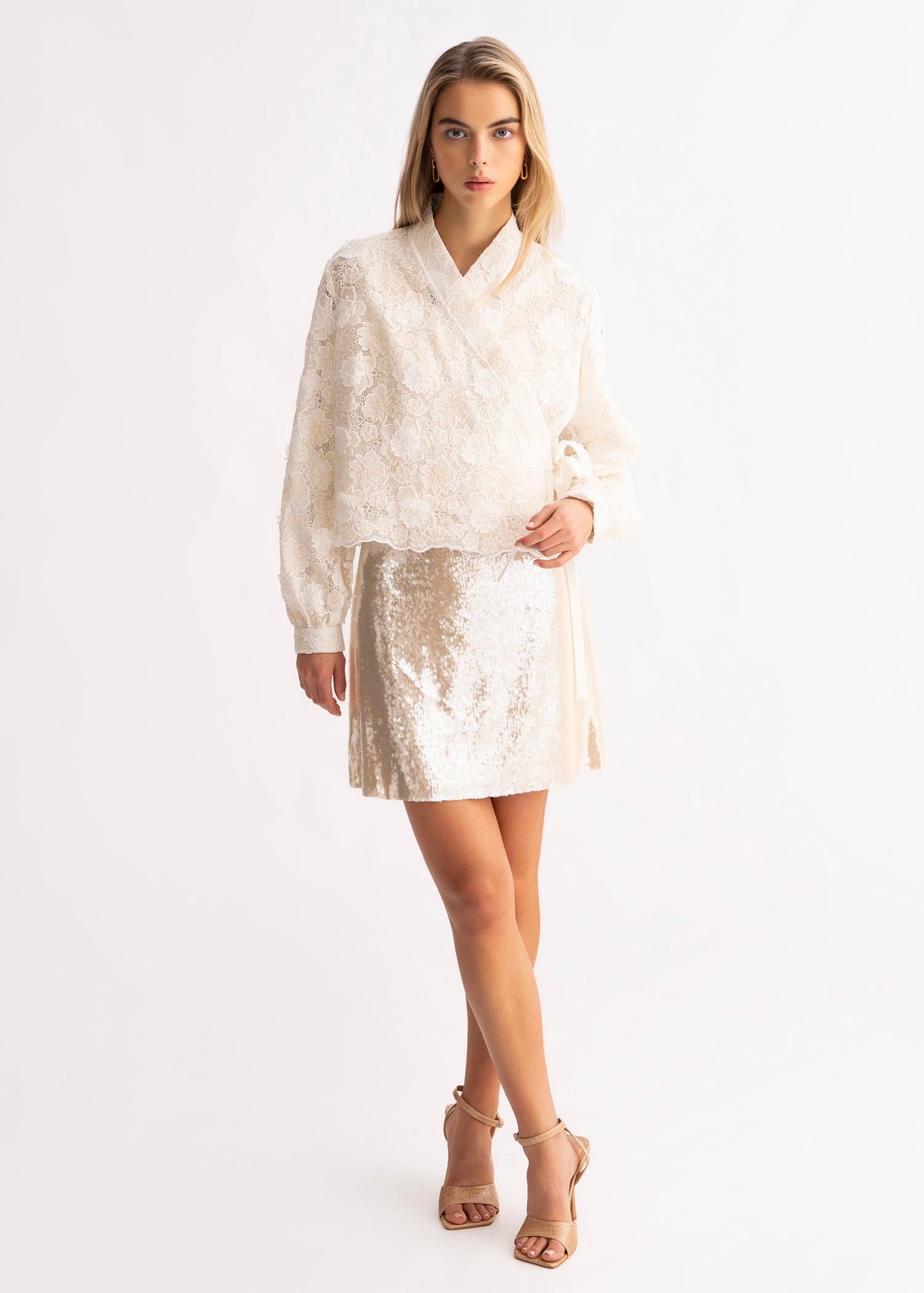 Zhi Jacket -Off White Lace