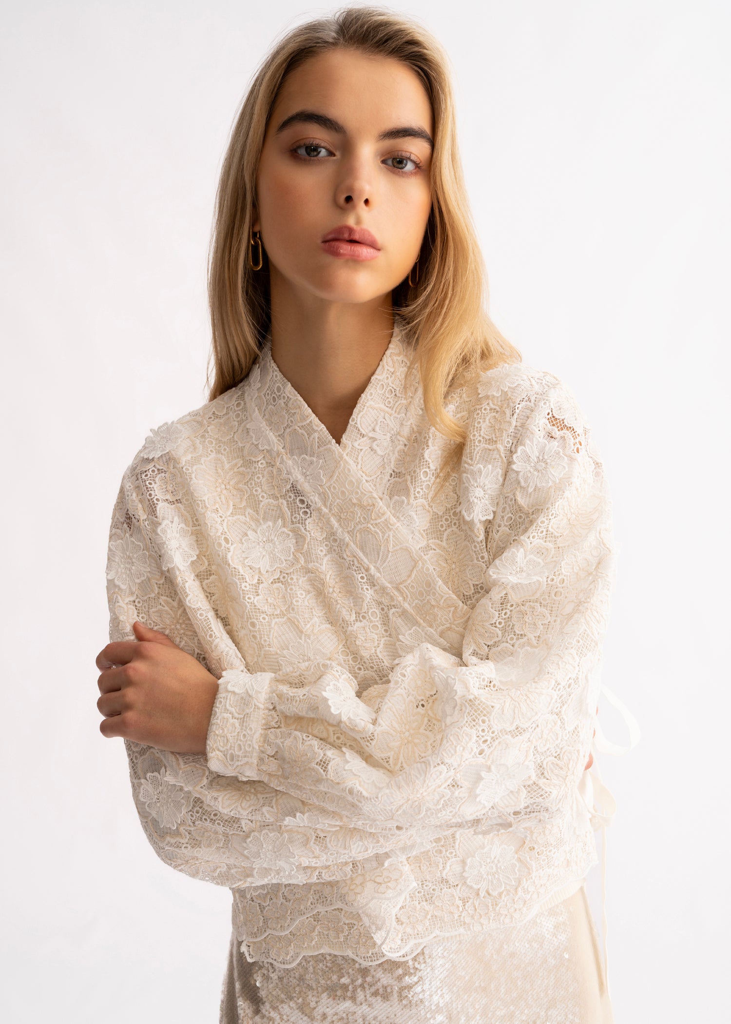 Zhi Jacket -Off White Lace