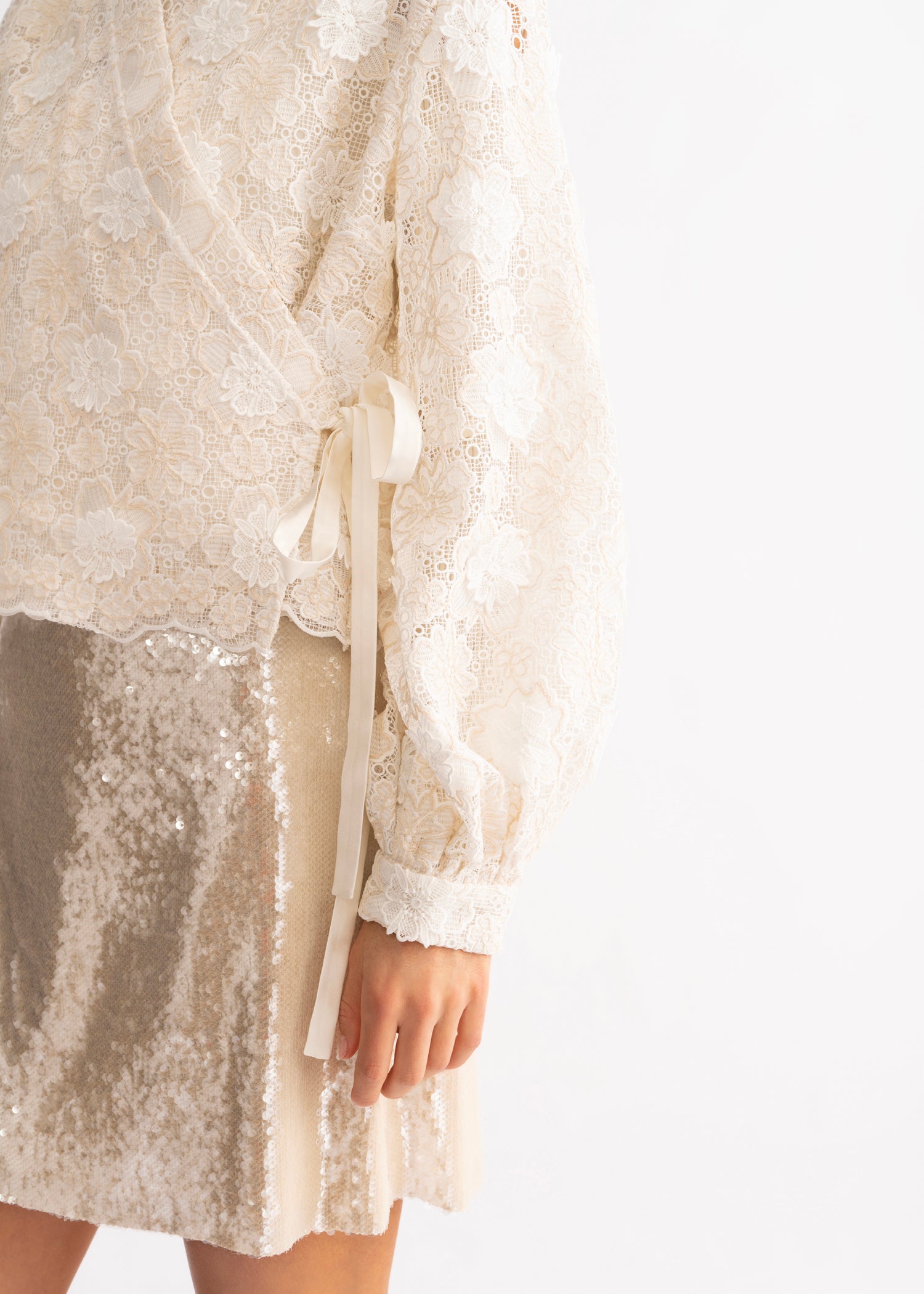Zhi Jacket -Off White Lace