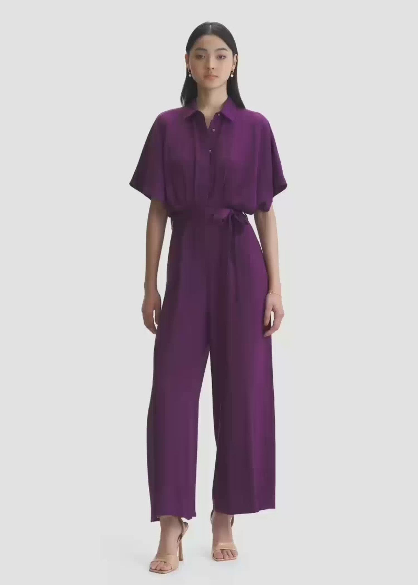 
                  
                    Load and play video in Gallery viewer, Shay Jumpsuit -Deep Purple
                  
                