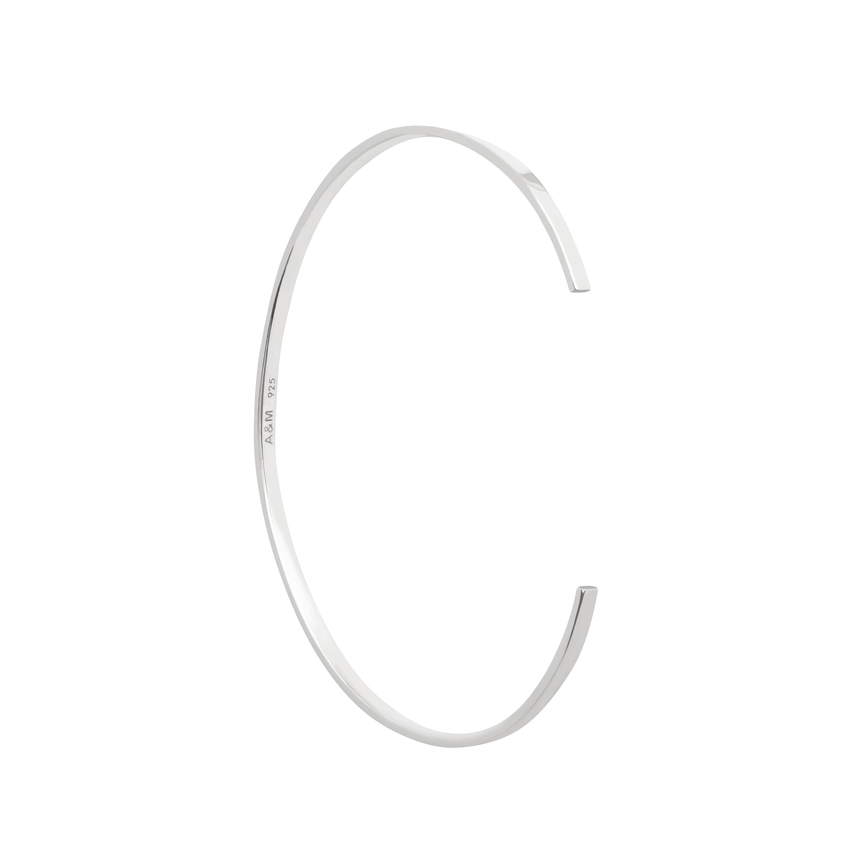 Astrid & Miyu - Crossing Lines Bangle - Silver