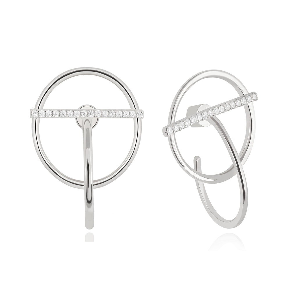 Astrid & Miyu - Saturn Earrings - Silver