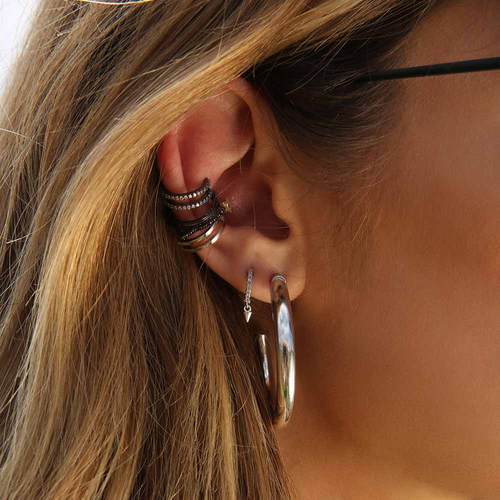 
                  
                    Astrid & Miyu - Mystic Spike Huggies Earring - Silver
                  
                