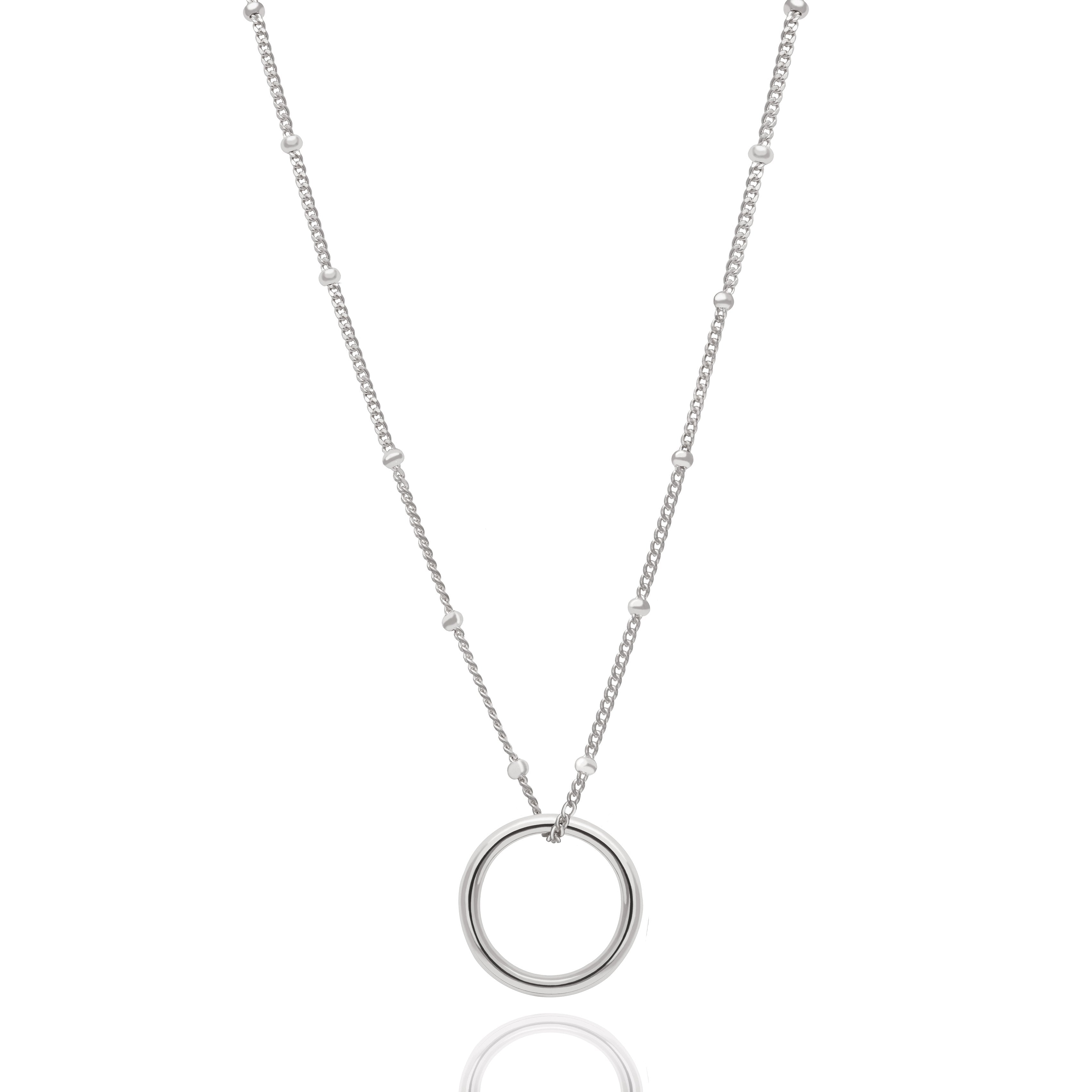 Astrid & Miyu -Basic Halo Pendant Necklace- Silver