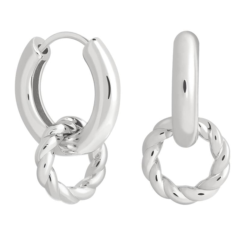 Astrid & Miyu -Rope Charm Hoops- Silver